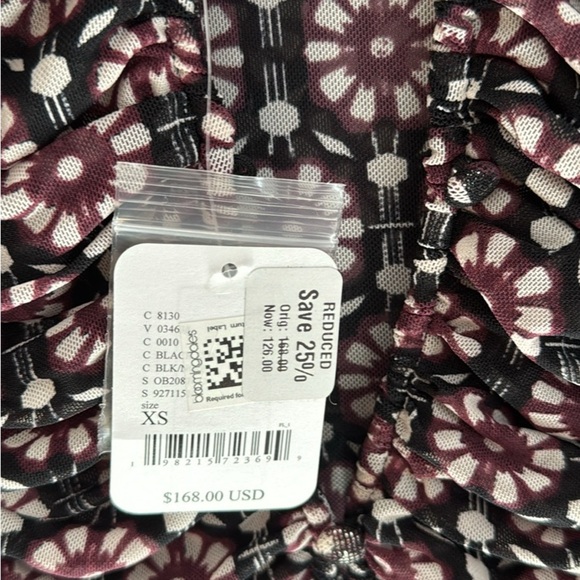 Free People Black and White Sheath Midi Dress with Slit - Picture 9 of 9